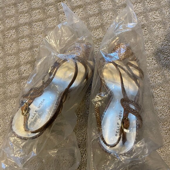 PELLE MODA Flirt Evening Sandal Bronze Snake - excellent condition - Picture 7 of 11